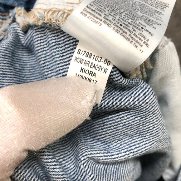 Old Navy Wow Mid Rise Baggy Wide Leg Jeans Womens 22 Blue Medium Wash - Picture 11 of 11